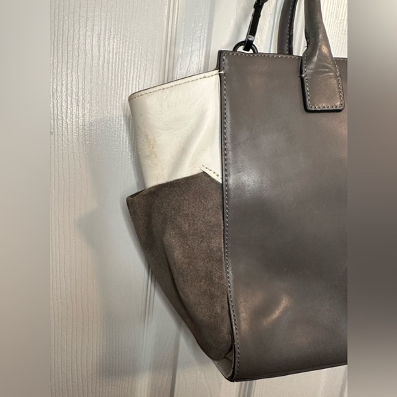 Vince Camuto Gray and White Satchel - Picture 10 of 12